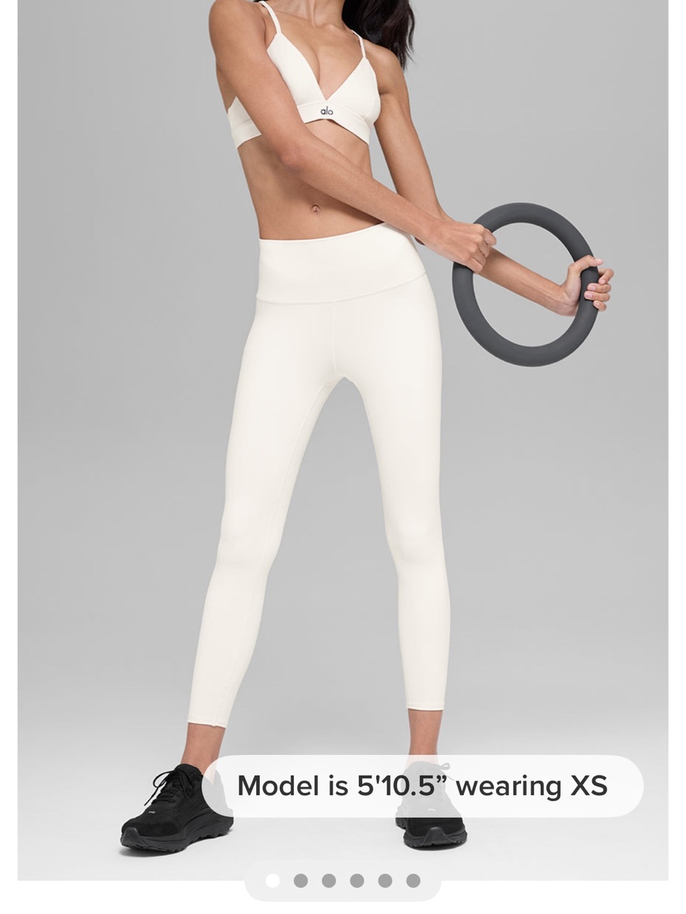 ALO Yoga High-Waist Airbrushed Legging in Ivory Cream